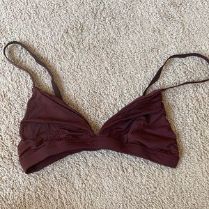 Red silky bralette
